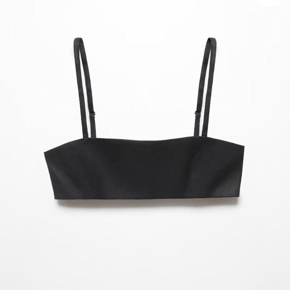 Mango linen crop top